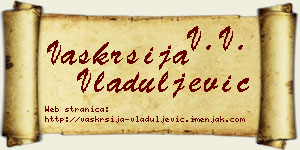 Vaskrsija Vladuljević vizit kartica